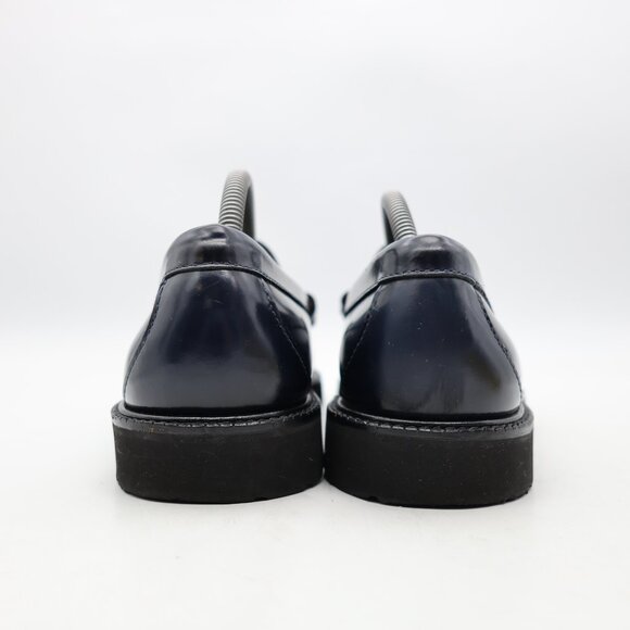 GH Bass Weejuns Larson Men's Size 9.5 D Penny Loafer Navy Leather Slip On - Picture 5 of 10